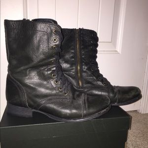 Steve Madden Distressed Combat Boots